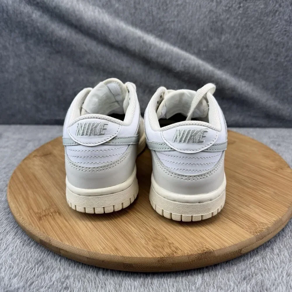 Nike Dunk Low Shoes Boys Size 4.5Y White Leather Casual Sneakers FB9109-109